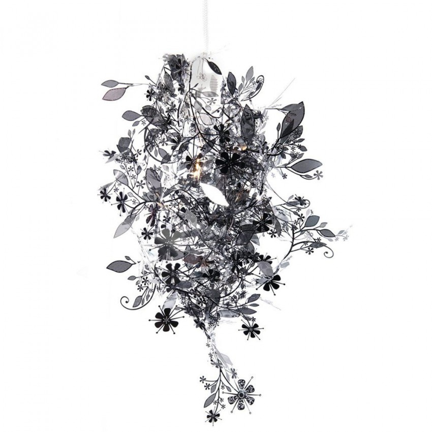 Habitat Tord Boontje's Garland light shade flower lamp pendant chandelier, Black