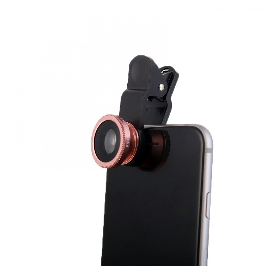 Mobile phone camera universal lens fisheye macro wide-angle triple external camera